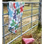 Panneau Popeline de coton bio - Hamburger Liebe Picknick Cheater Quilt Bleu-3