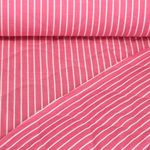Tissu matelassé pour veste - Rayures double face Rose vif
