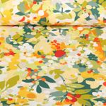 Baumwoll-Webware - Frühlingsblumen Gelb