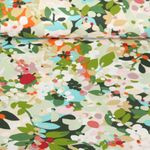 Baumwoll-Webware - Frühlingsblumen Grün