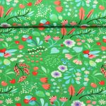 Bio Musselin Glatt - Hamburger Liebe Digitaldruck Picknick In The Park Grün