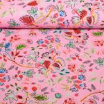 Jersey - Digitaldruck Blätterranken Rosa