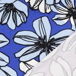 Viskosjersey - Stora blommor bläckblå