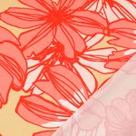 Viskosjersey - Stora blommor beige