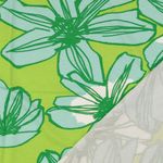 Viskosjersey - Stora blommor äppelgrön
