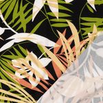 Viskoosijersey – Suuret palmunlehdet musta