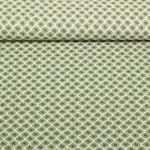Seersucker - Blumen Vintage Glatt Lindgrün