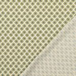 Seersucker - Bloemen Vintage Glad Lindegroen