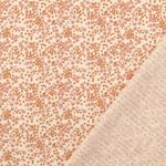 Seersucker - Mini bloemen vintage glad oranje