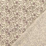 Seersucker - Mini bloemen vintage glad aubergine