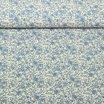 Seersucker - Mini Blumen Vintage Glatt Jeansblau