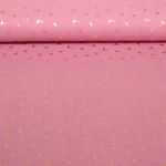 Double gaze de coton - Impr. sur film Fleurs Rose