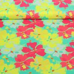 Baumwoll-Voile - Digitaldruck Blumen Malerei Pink