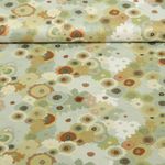 Baumwoll-Voile - Digitaldruck Blumen Khaki