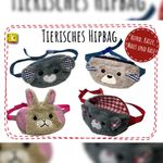 Tierisches Hipbag - Hund Katze Maus Hase - Schnittmuster eBook-1