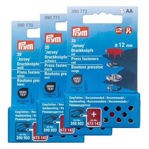 PRYM Jersey Druckknöpfe geschlossen - 12mm - 20 Stück