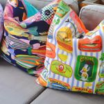 Tissu d'extérieur Hugo & Hilda - Boîtes de sardines Rayé Ecru Multicolore-2