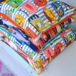 Tissu d'extérieur Hugo & Hilda - Boîtes de sardines Rayé Ecru Multicolore-3
