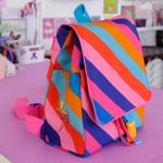 Tissu d'extérieur Hugo & Hilda - Rayures diagonales Multicolore-4