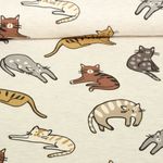 Jersey - Chats Mélange Beige Teinté dans la masse