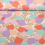 Viskos linne - Poppies Offwhite