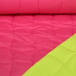 Gesteppter Jackenstoff - Quadrate Pink Neon Gelb