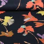 Viskoseleinen - Große Blüten Navy