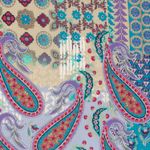 Cetim - Paisley Bubble Turquesa Multicolor