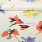 Viskoseleinen - Große Blüten Weiß