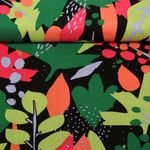 Viskoseleinen -  Blüten Blätter Schwarz Grün