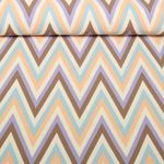 Kleider und Blusenstoff - Stretch Twill ZickZack Taupe