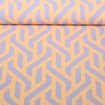 Kleider und Blusenstoff - Stretch Twill Graphisch Lachs