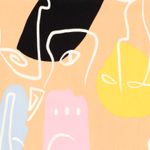 Bomullssatin - stretch med laxrosa ansikten