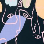 Bomullssatin - Stretch Ansikten Navy