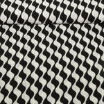 Kleider und Blusenstoff - Wellen Schwarz