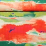 Kleider und Blusenstoff - Stretch Bubble Aquarell Grün