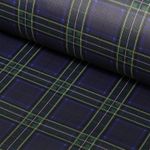 Kunstleder Tartan - marine - Meterware-0