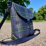 Kunstleder Tartan - marine - Meterware-2