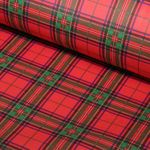 Kunstleder Tartan - rot - Meterware