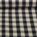 Baumwolle Webware - Küchentuch Karo Beige Indigo