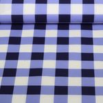 Beschichtete Baumwolle - Karo Blau