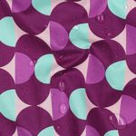 Belagt bomuld – grafisk lilla