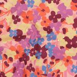 Coton Enduit – Fleurs Pêche