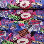 Sommersweat - French Terry Digitaldruck Donuts Kobalt Multicolor