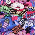 Kesäcollege - French Terry digipainatus Donitsit Koboltti Monivärinen