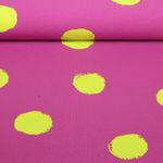 Jersey - Große Punkte Fuchsia