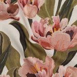 Lona de algodón - impresión digital tulipanes ecru