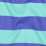 Lona de algodón - Rayas Mint y Cobalto