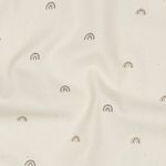 Popeline de algodão orgânico natural - rainbows nature