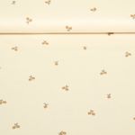 Popeline de algodão orgânico natural - fruta natural